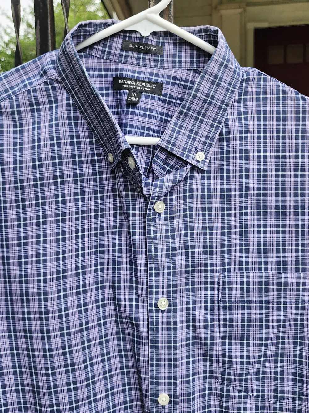 Banana Republic Slim Flex Fit Tech Stretch Cotton Shirt XL